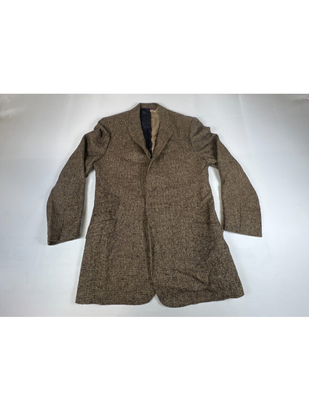 Massimo Bizzocchi Men 40R Brown Tweed Wool Blazer Sport Coat Jacket - Picture 5 of 9